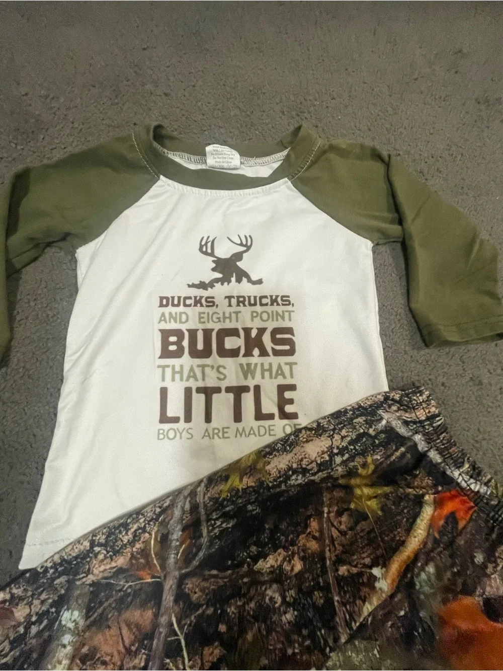 Kids Green Camo Set